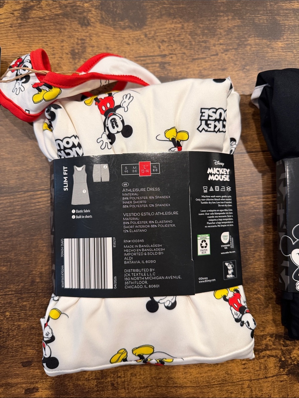 Disney Mickey Mouse White & Red Printed Tank Athleisure Dress - Picture 3 of 4